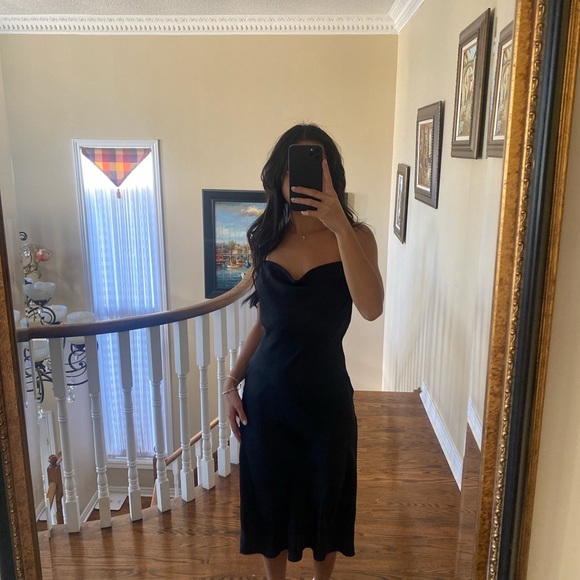Zara midi silk dress - Picture 1 of 4